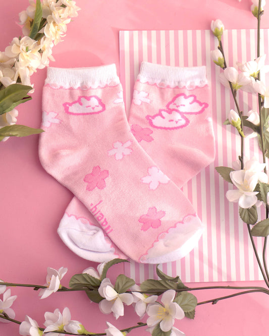 Mochi Bunny Sakura Socks