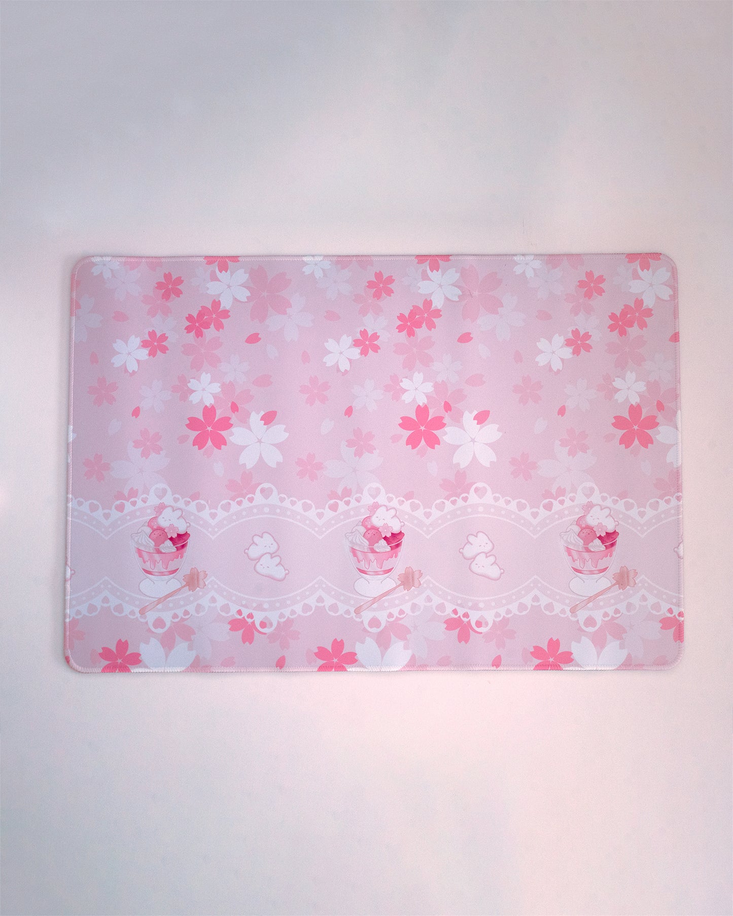 Grand Tapis de Souris : Sakura Parfait Mochi Lapin