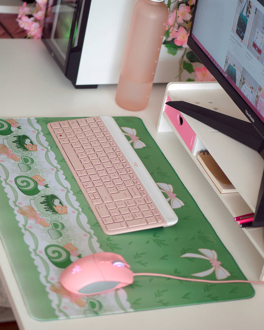 Grand Tapis de Souris : Matcha Tea Time