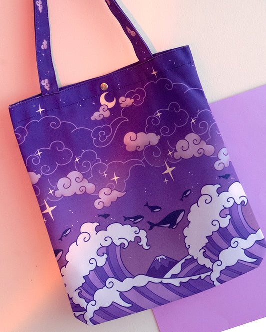 Totebag Rêve d'une vague de nuit