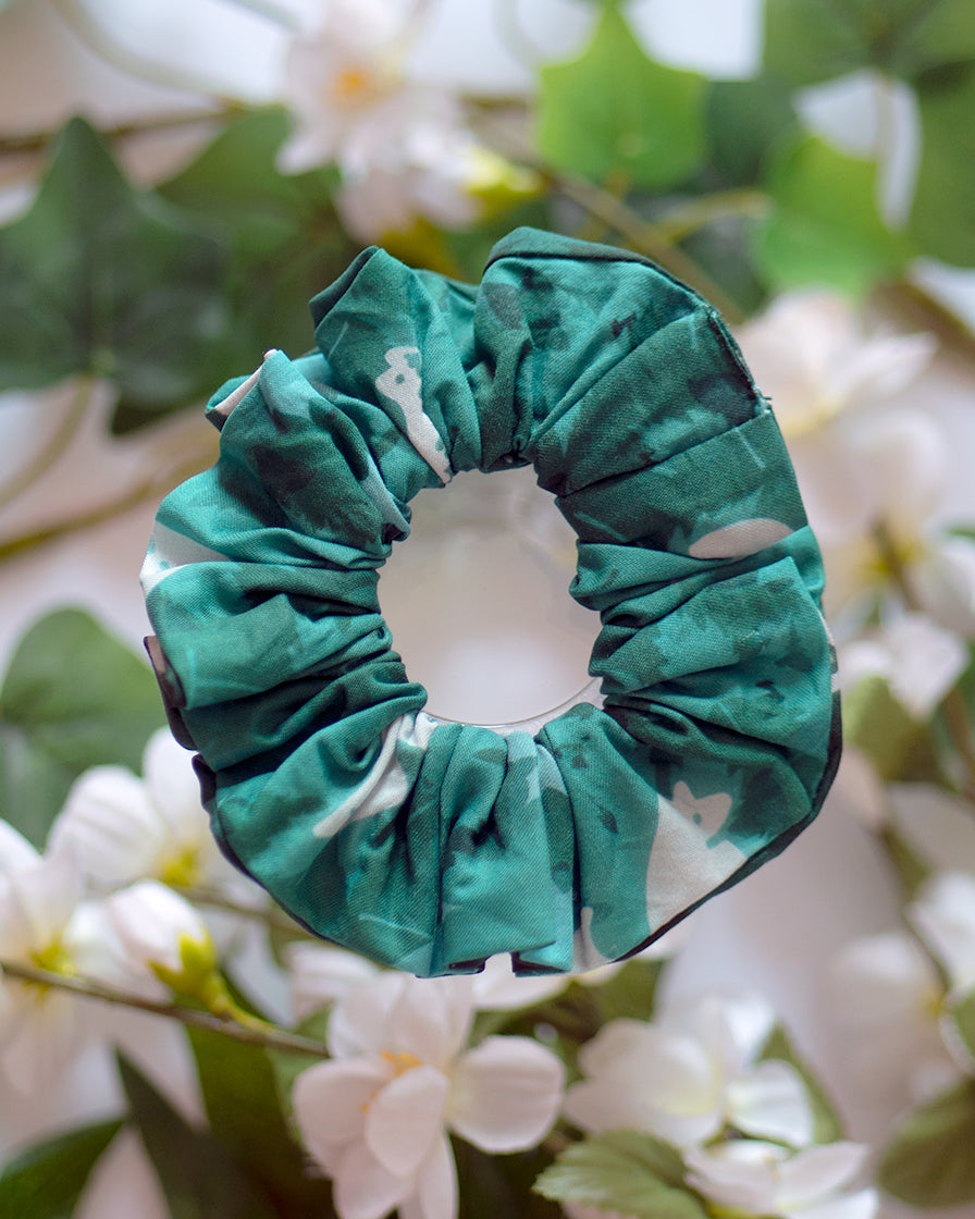Japanesse Fox and Forest Scrunchie