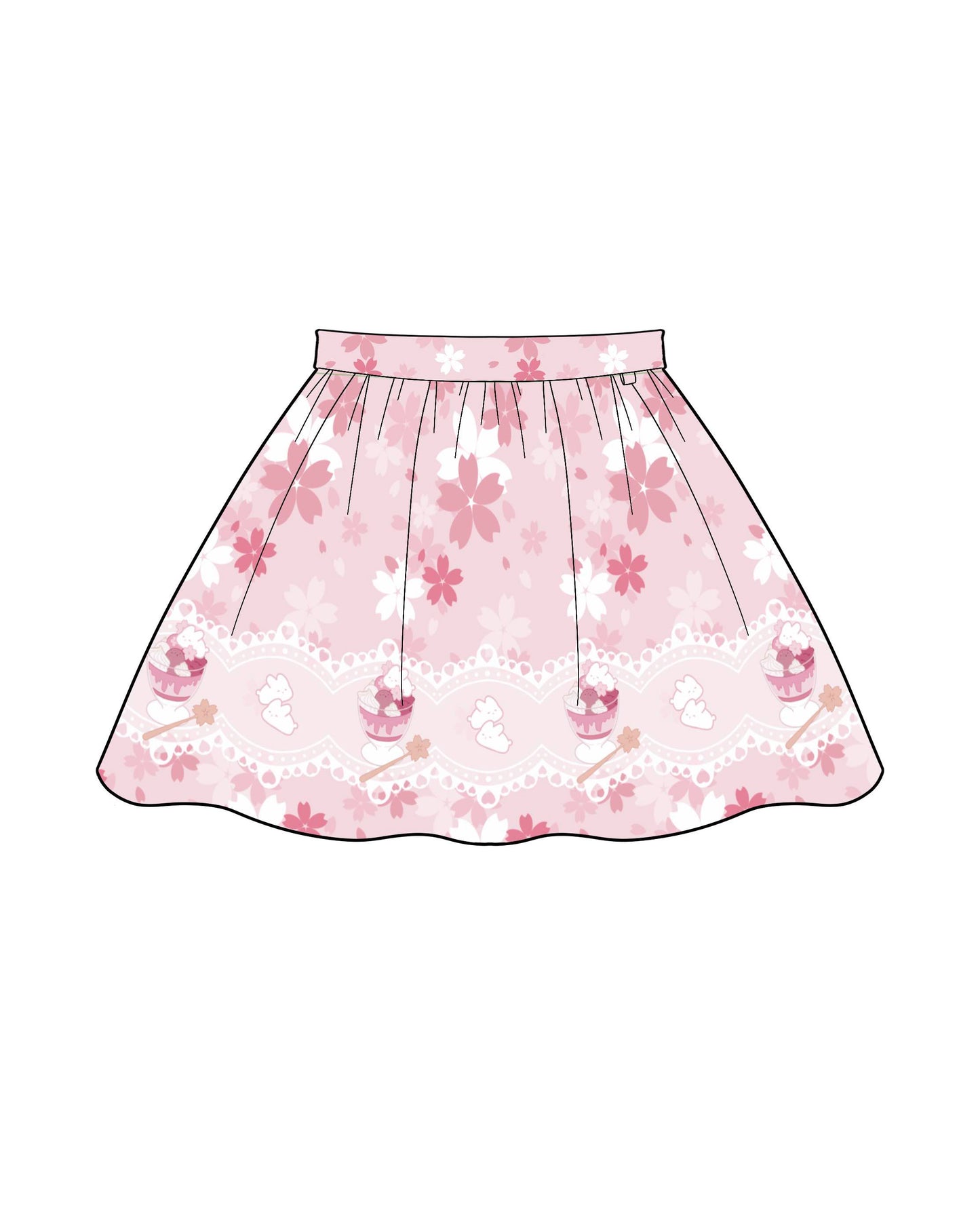Cousu à la commande : Jupe Parfait Lapin